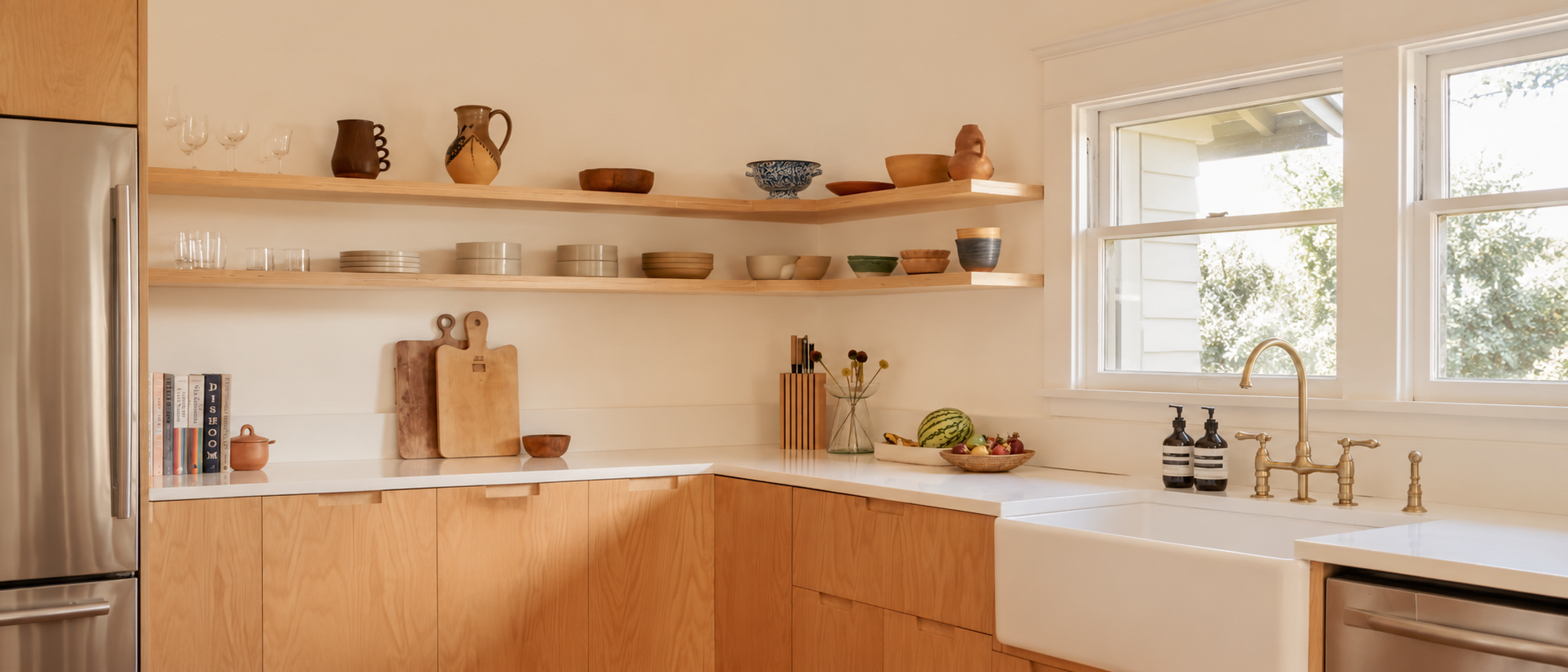 Modern kitchen storage and organization
