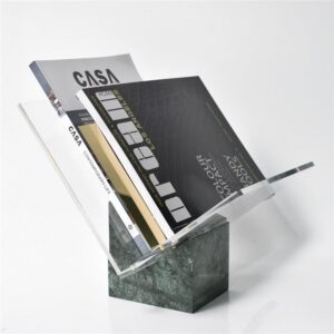 Marble Magazine Holder - Stone Look Floor Storage Rack